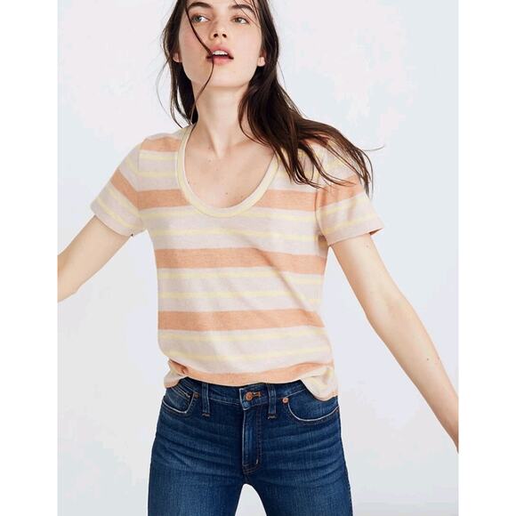 Madewell Women's Tee Montoya Stripe Short Sleeve Top Size Small - Picture 1 of 10